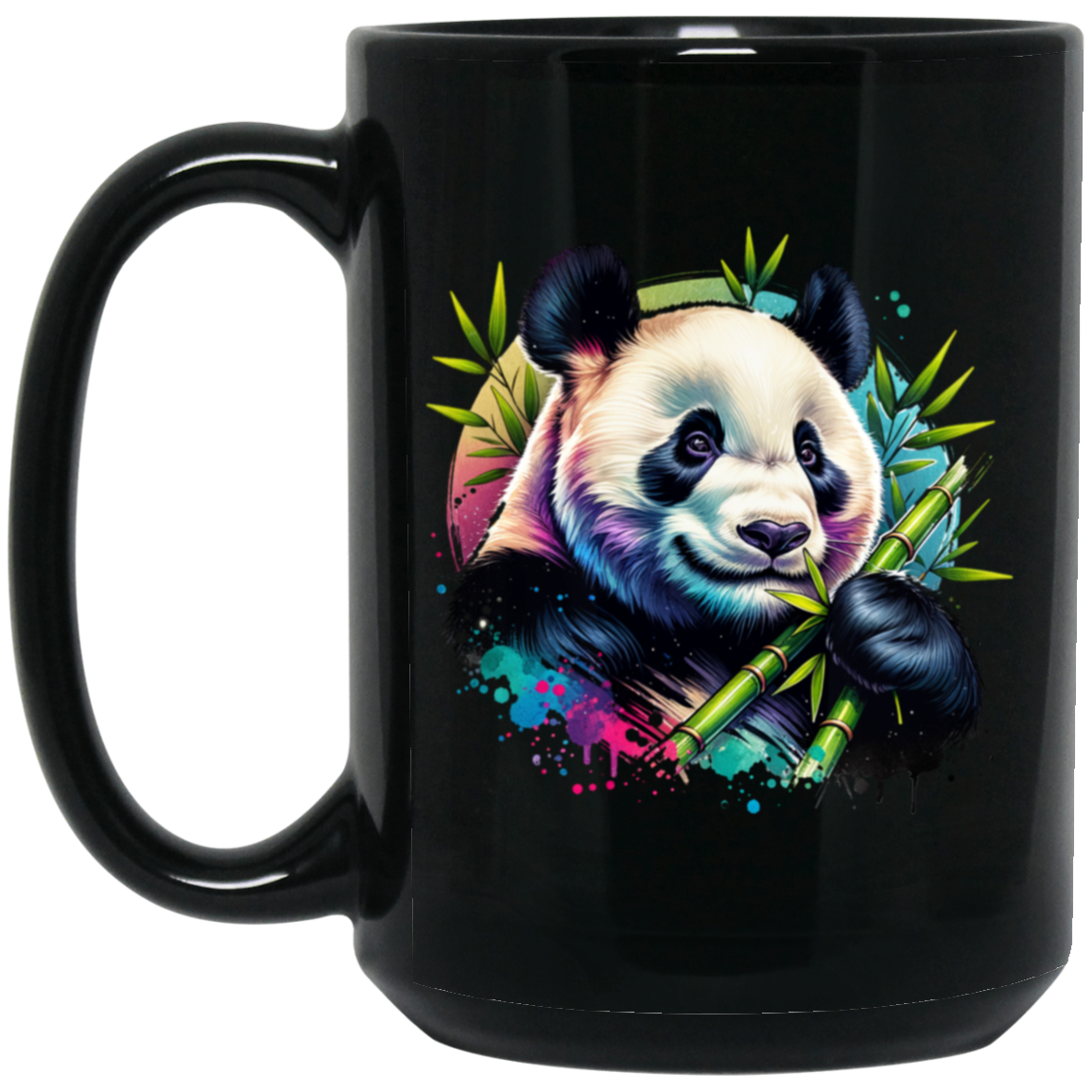 Bamboo Panda in Blue and Purple - Mugs