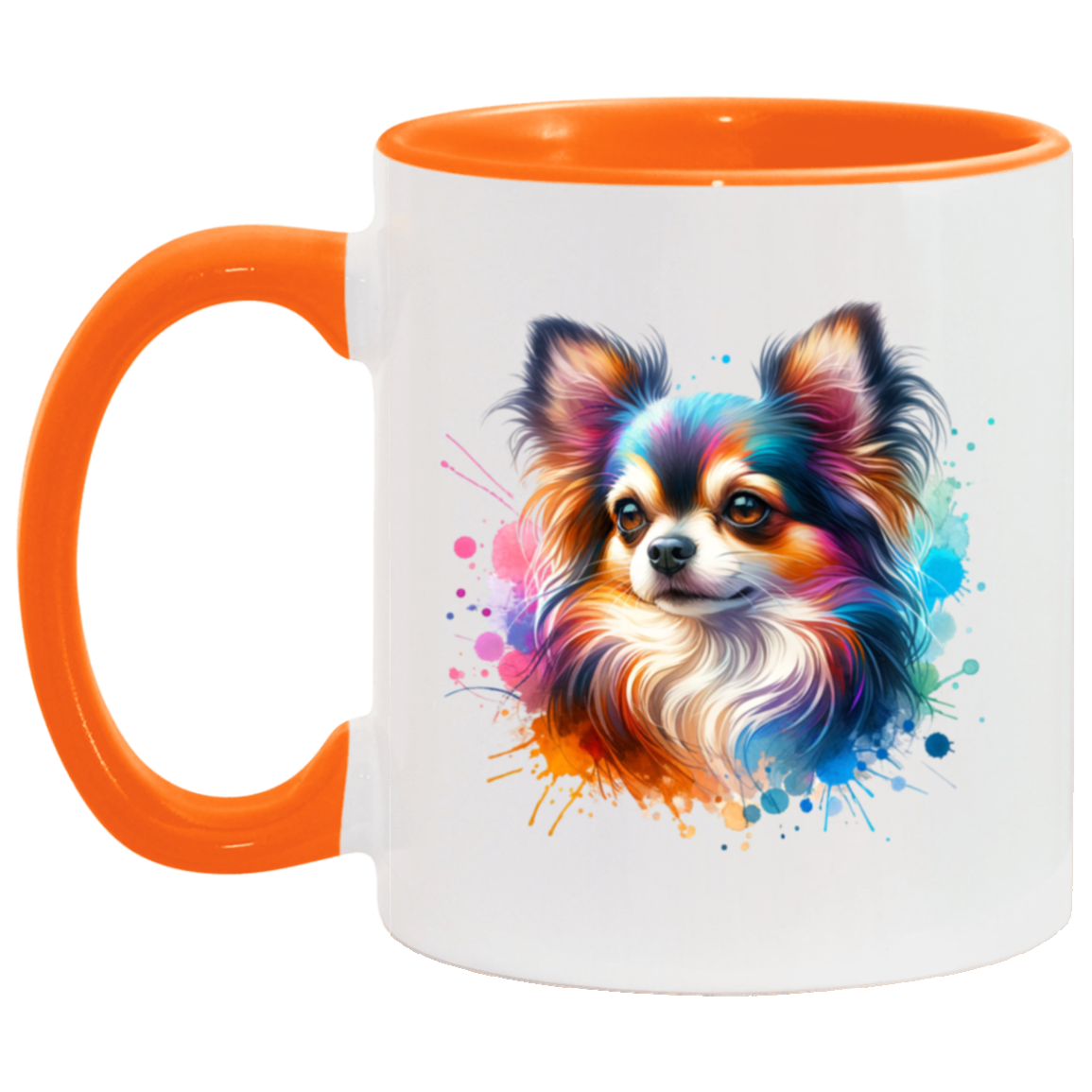 Longhair Tricolor Chihuahua - Mugs