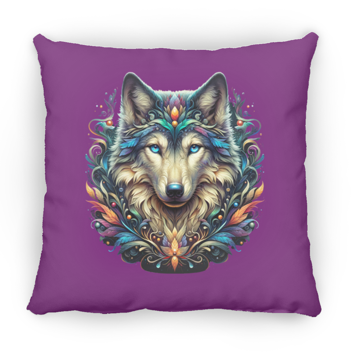 Wolf Face - Throw Pillows