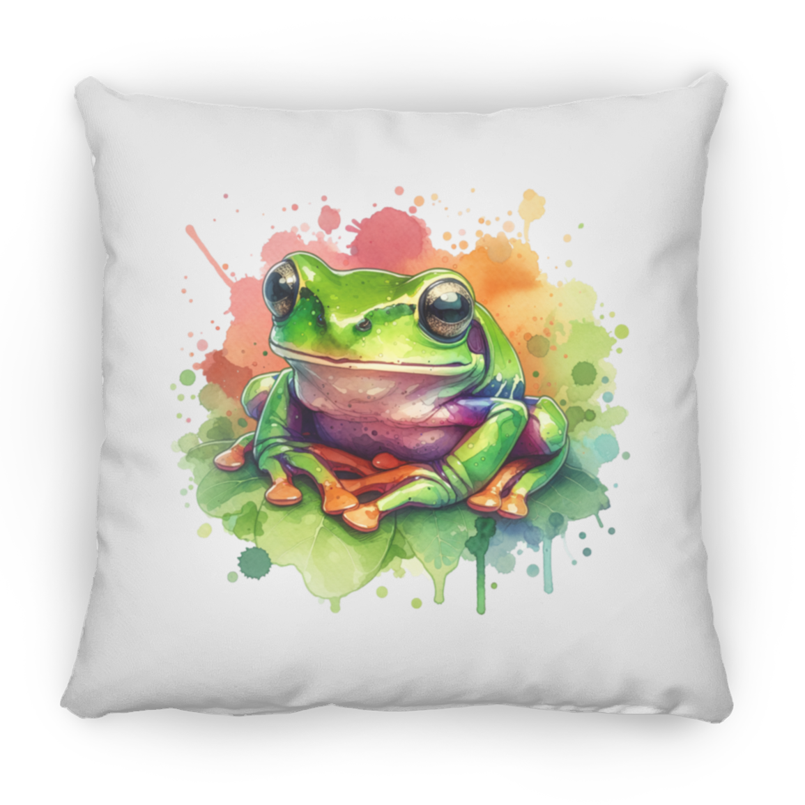 Watercolor Treefrog - Throw Pillows