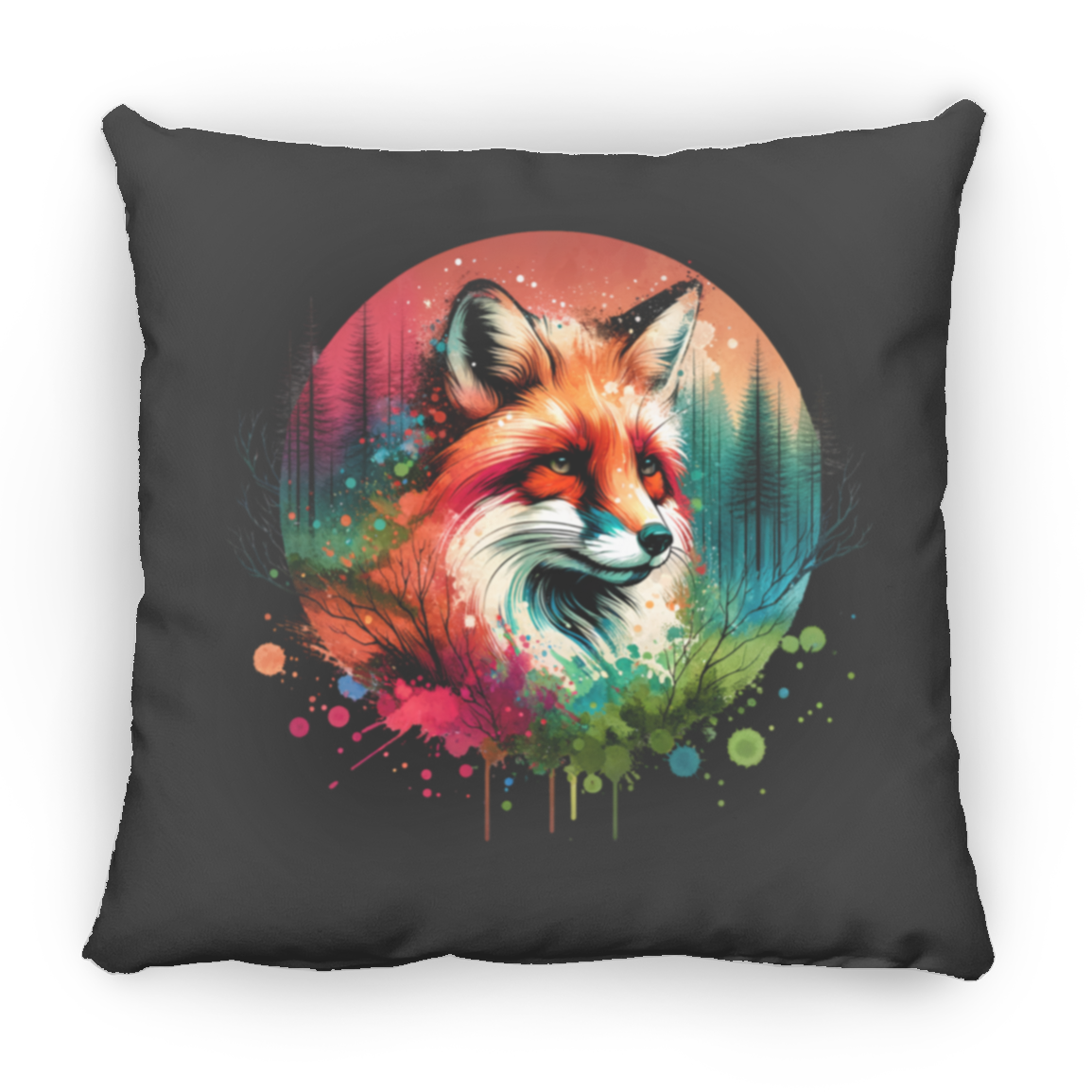 Fox Portrait - Throw Pillows