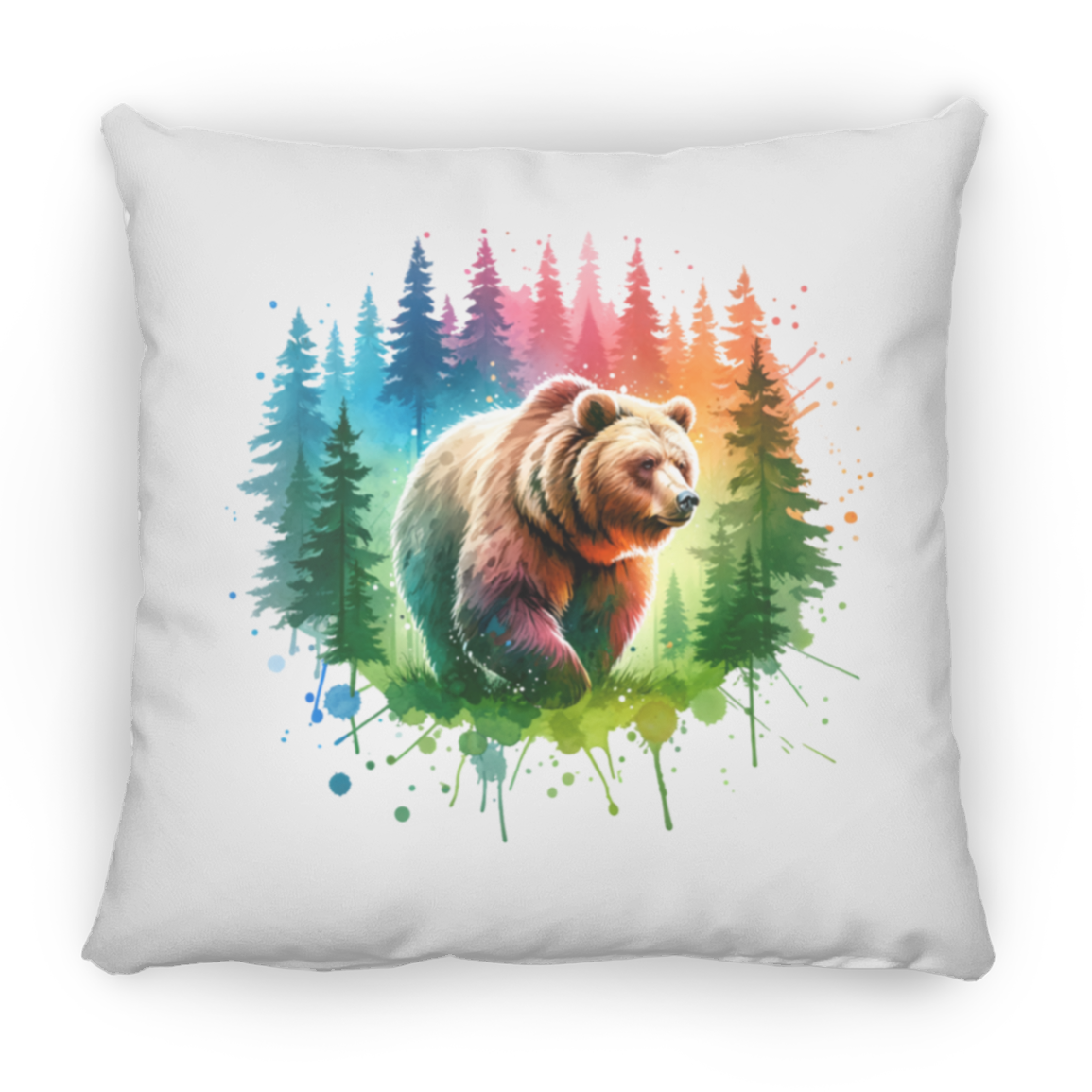 Grizzly Bear Walking - Throw Pillows