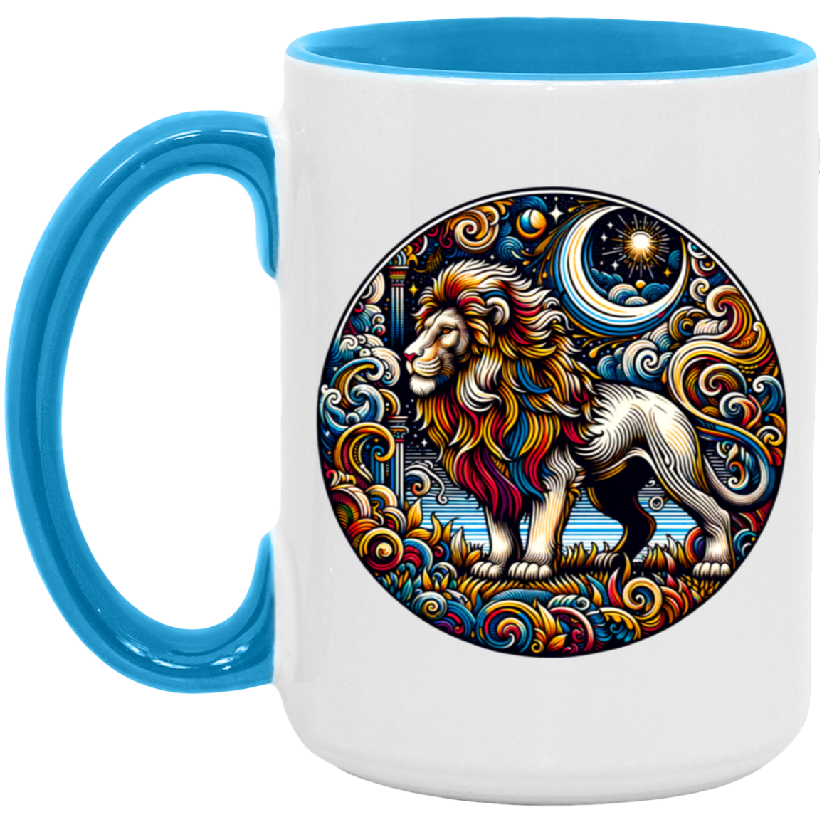 Lion Block Print - Mugs