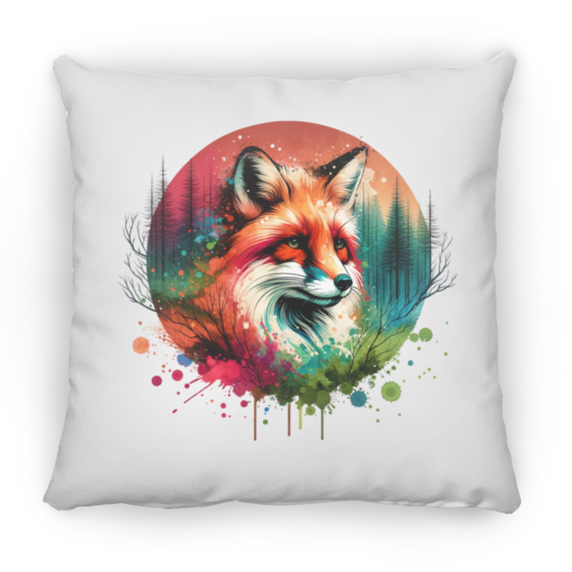 Fox Portrait - Throw Pillows