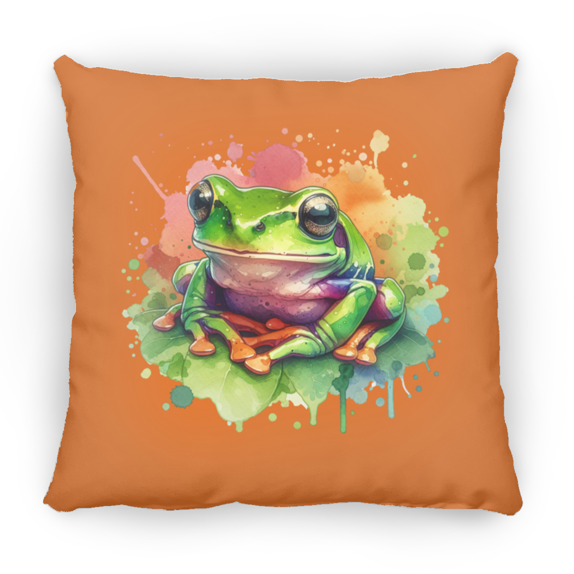Watercolor Treefrog - Throw Pillows