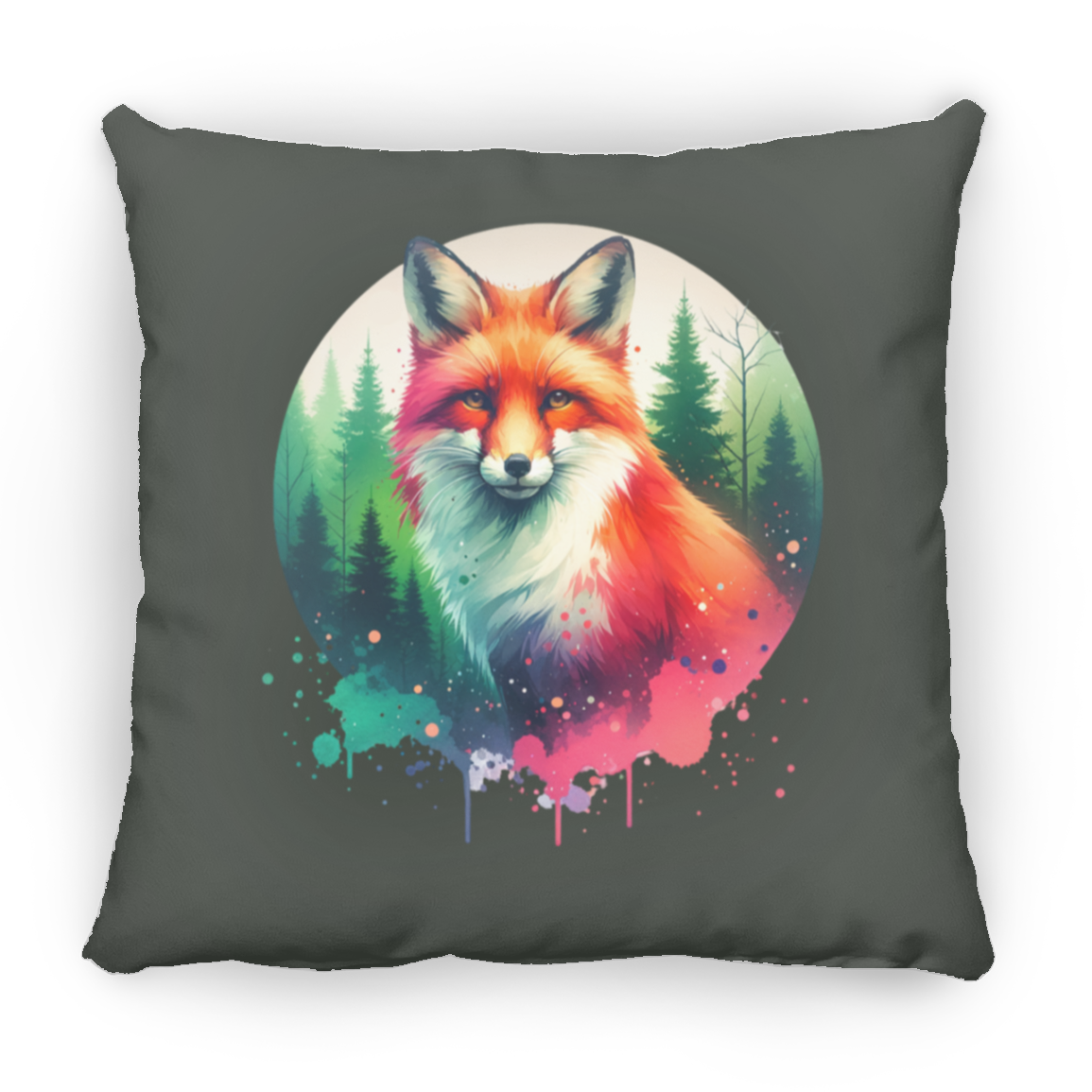Fox Forest Circle - Throw Pillows