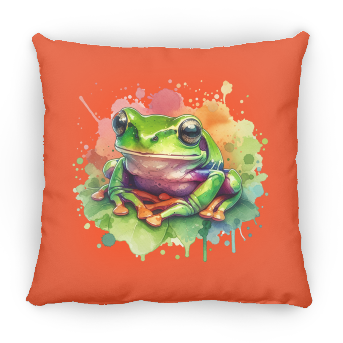 Watercolor Treefrog - Throw Pillows