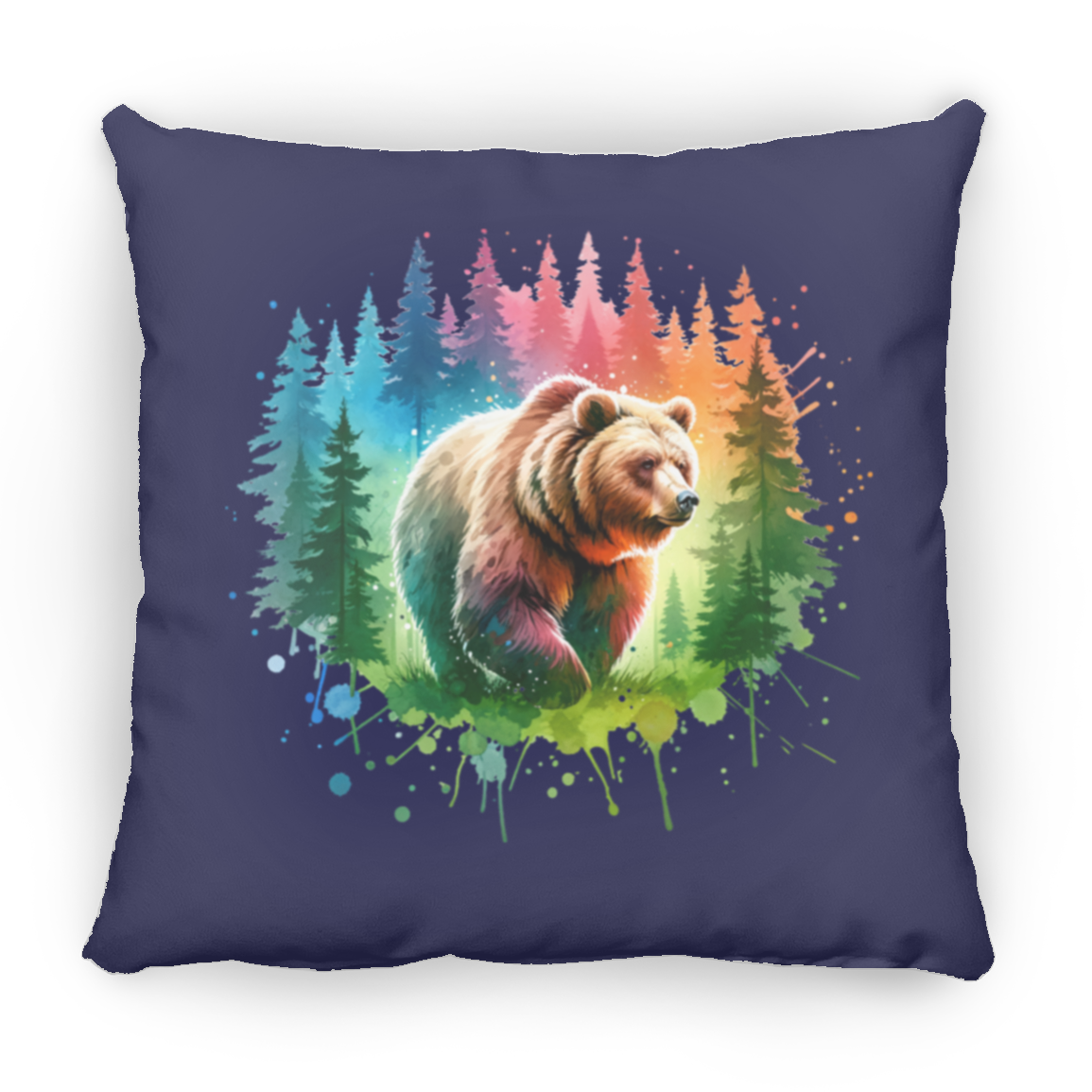 Grizzly Bear Walking - Throw Pillows
