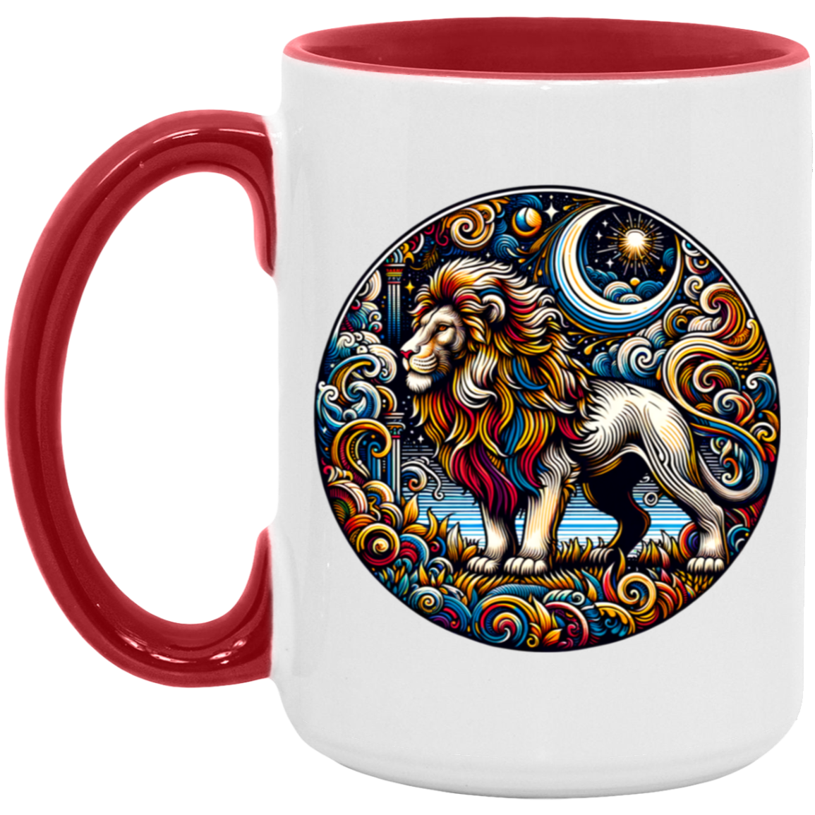 Lion Block Print - Mugs