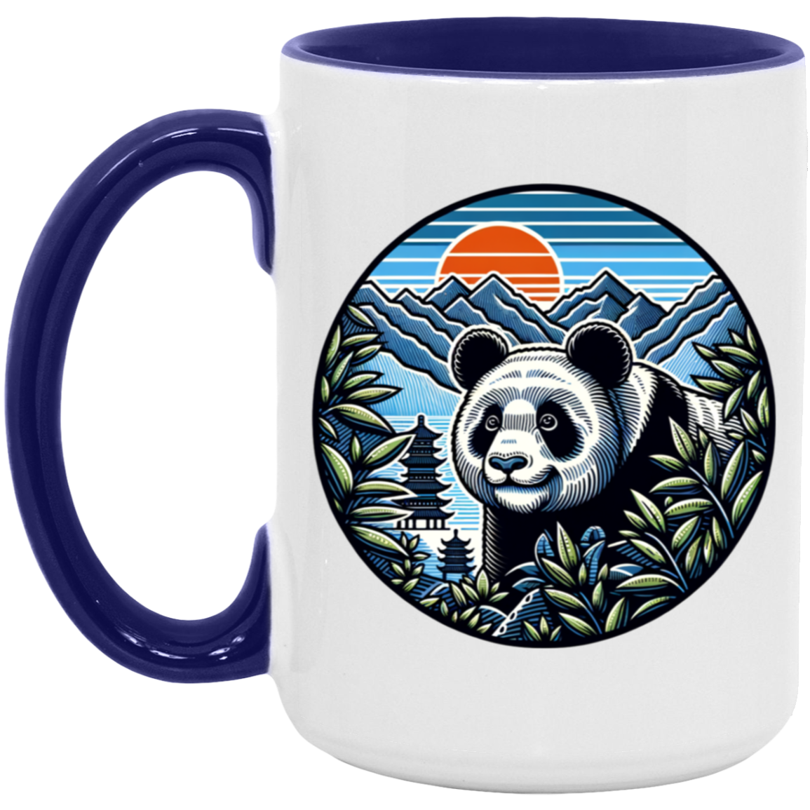 Panda in the Land of the Rising Sun Mugs