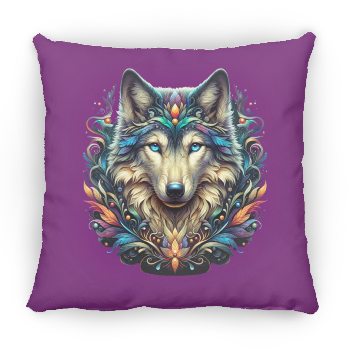 Wolf Face - Throw Pillows