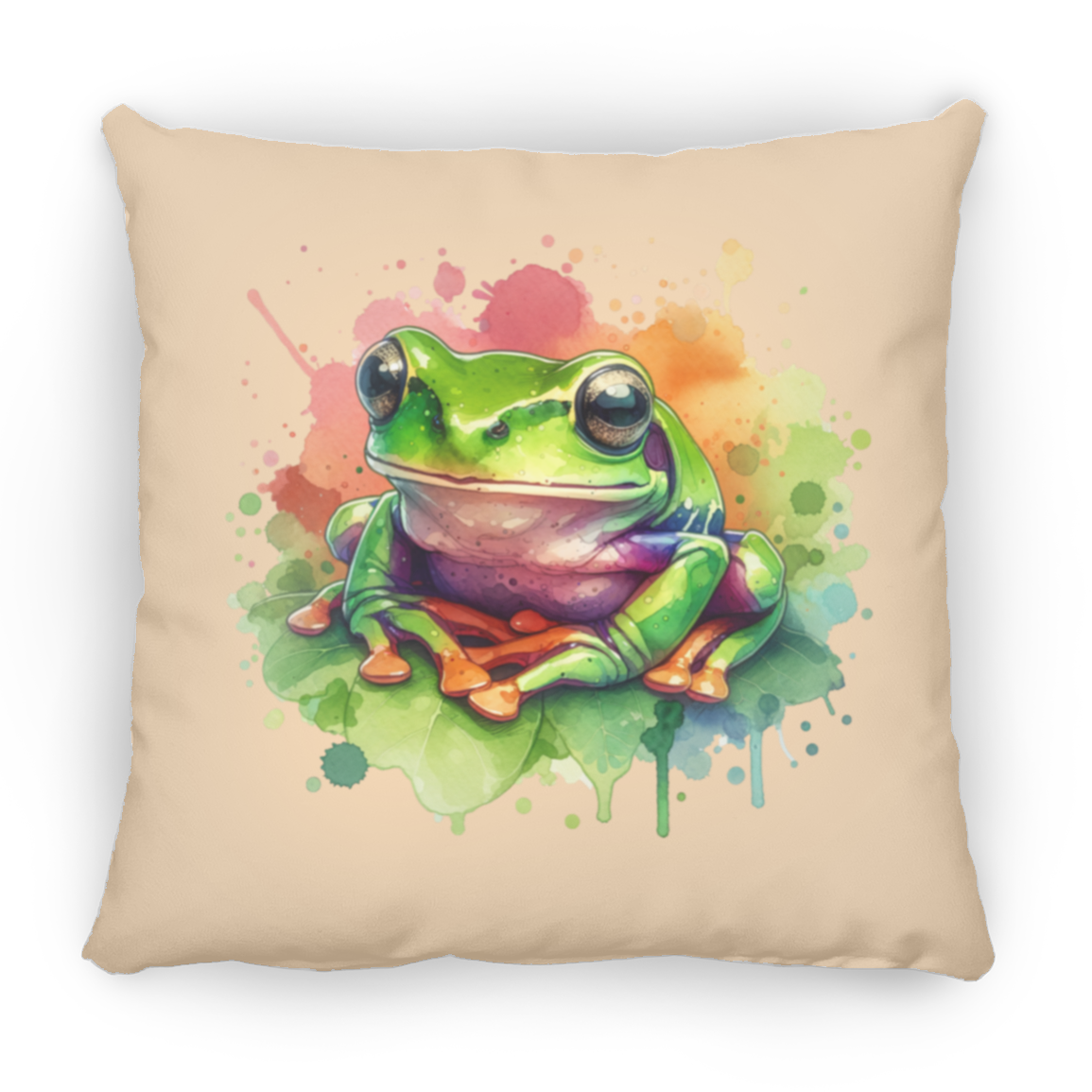 Watercolor Treefrog - Throw Pillows
