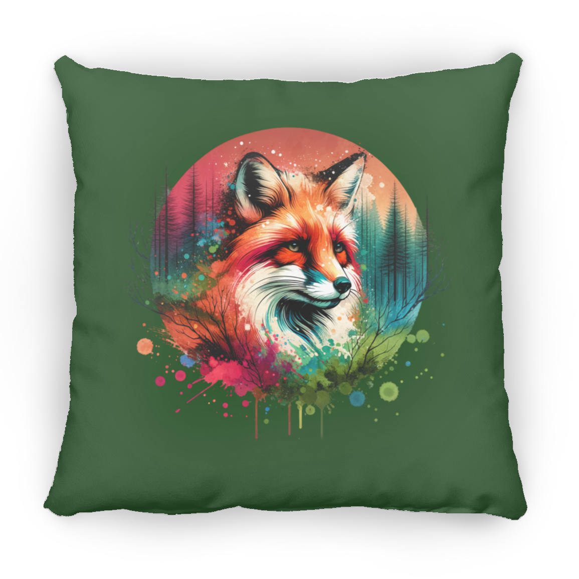 Fox Portrait - Throw Pillows