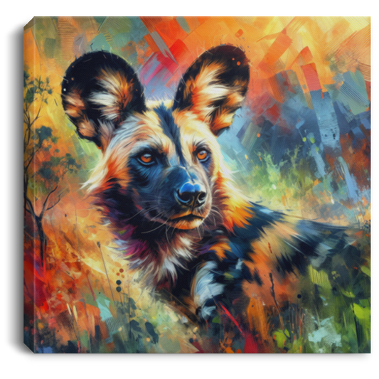 African Wild Dog - Canvas Art Prints