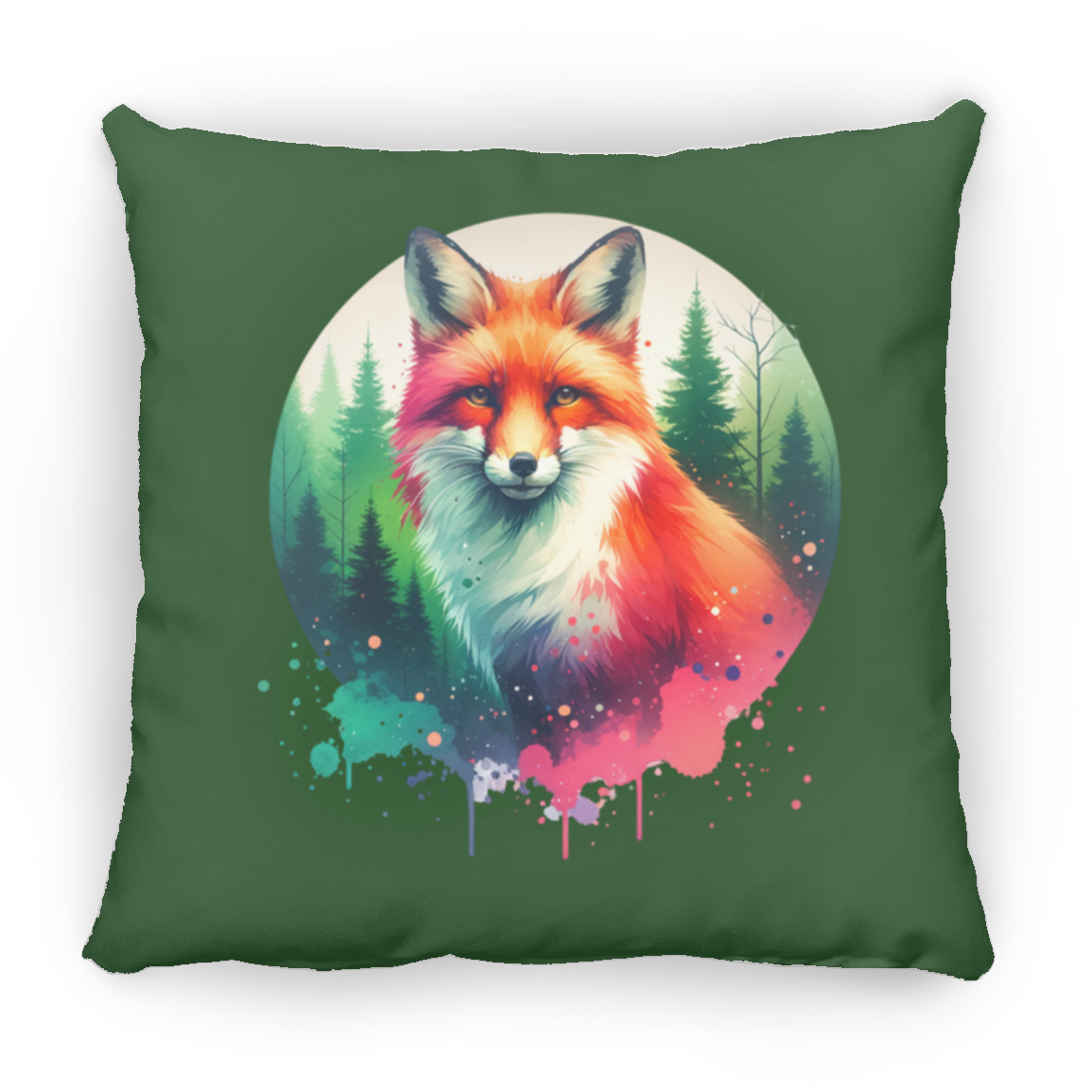 Fox Forest Circle - Throw Pillows