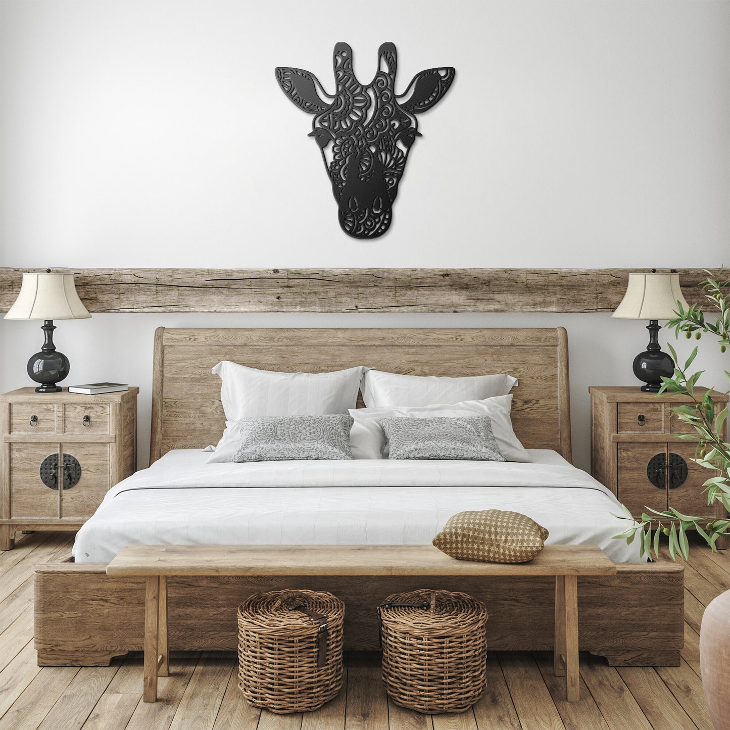 Giraffe Face - Metal Wall Art
