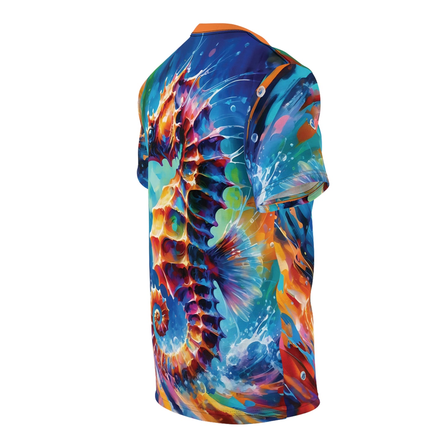 Expressionist Seahorse Unisex Cut & Sew All Over Print Tee