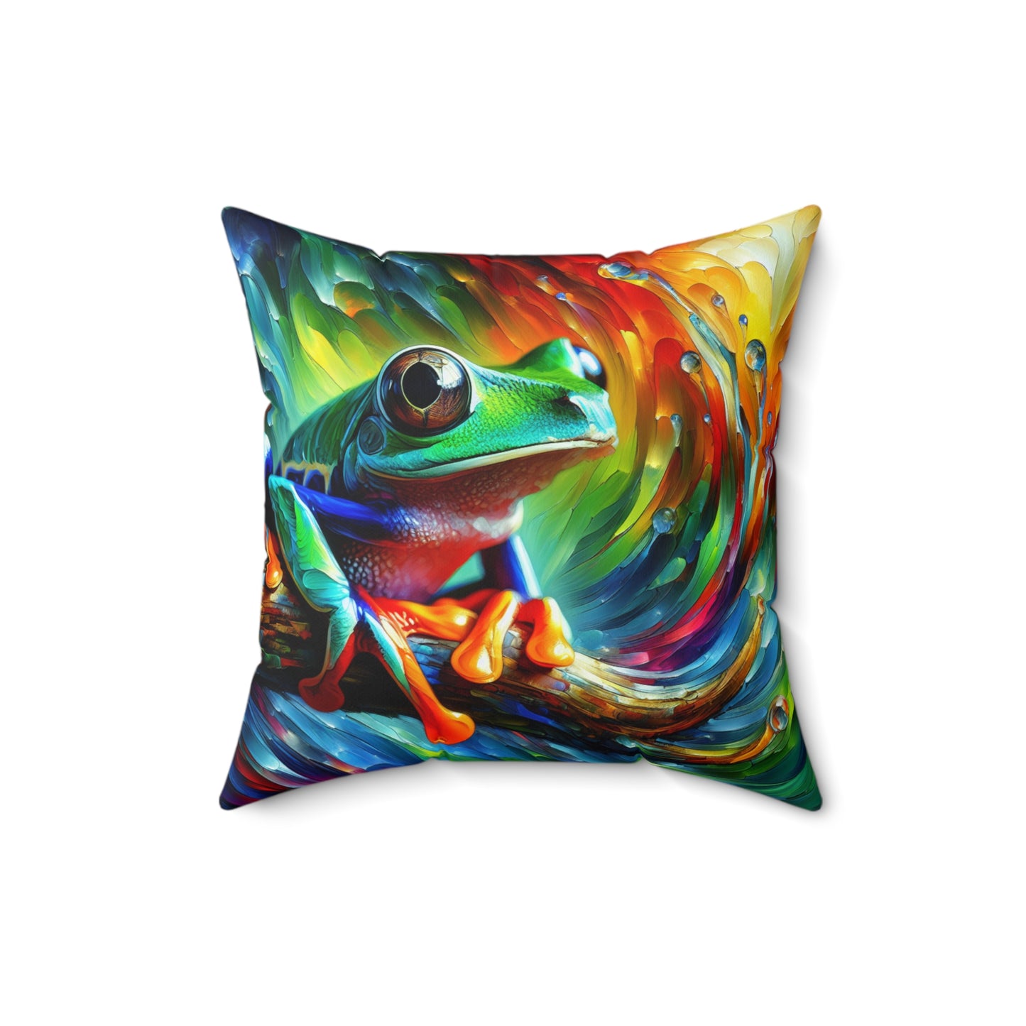 Treefrog Swirl  - Square Throw Pillows