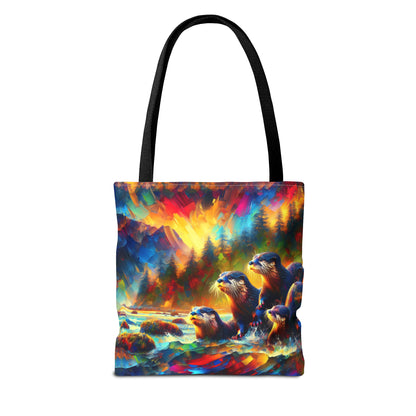 River Otters at Sunset - Tote Bag