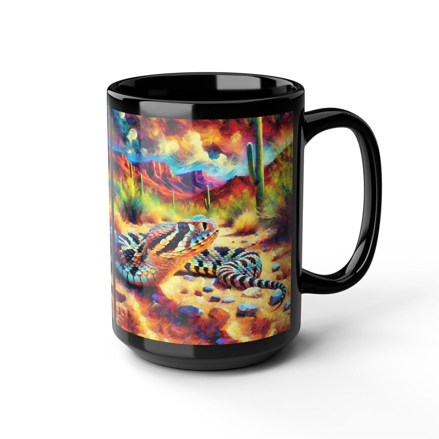 Desert Rattlesnake - Black Mug (11oz, 15oz)