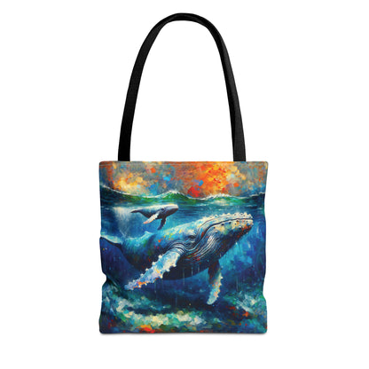 Humpback Whale and Calf - Tote Bag