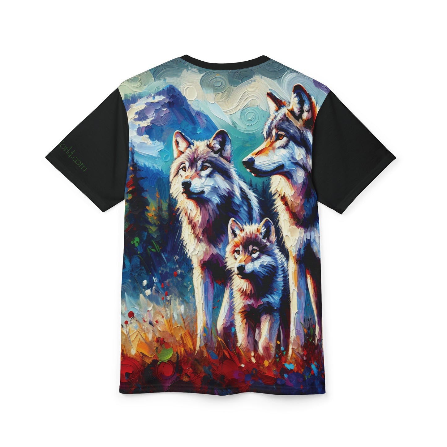 Gray Wolf Family Unisex Cut & Sew All Over Print Tee