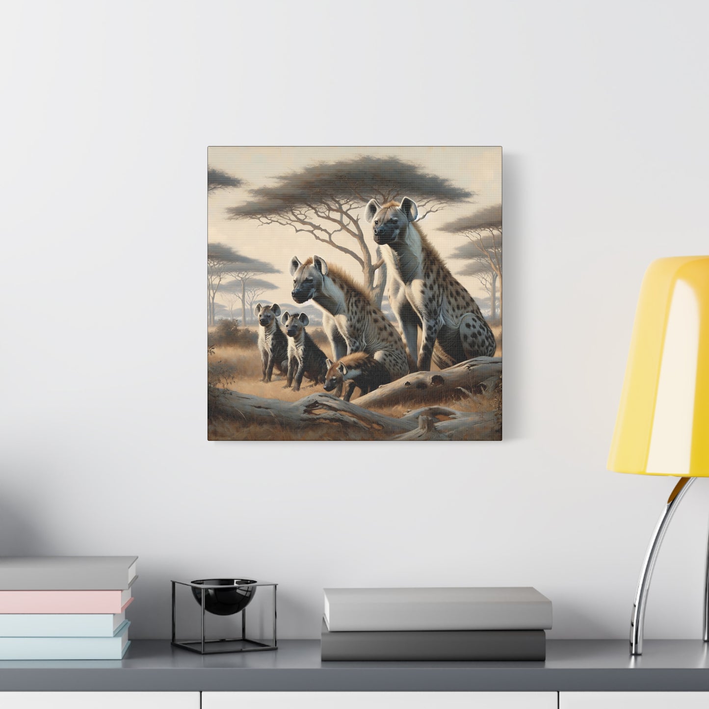 Hyena Family Canvas Art Print