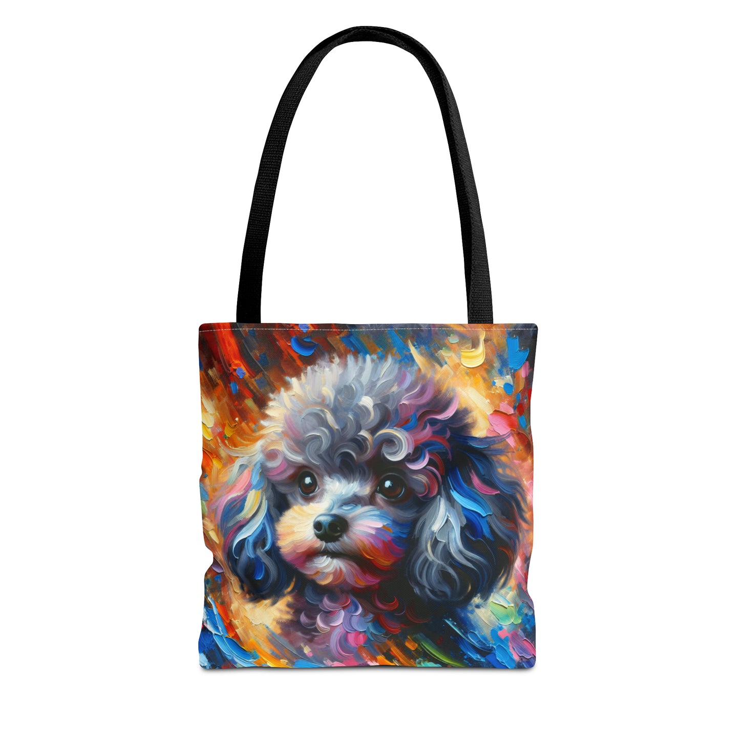 Silver Poodle Pup Tote Bag