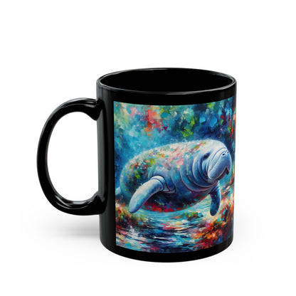 Manatee Garden - Black Mug (11oz, 15oz)