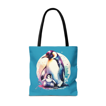 Penguin and Baby Tote Bag