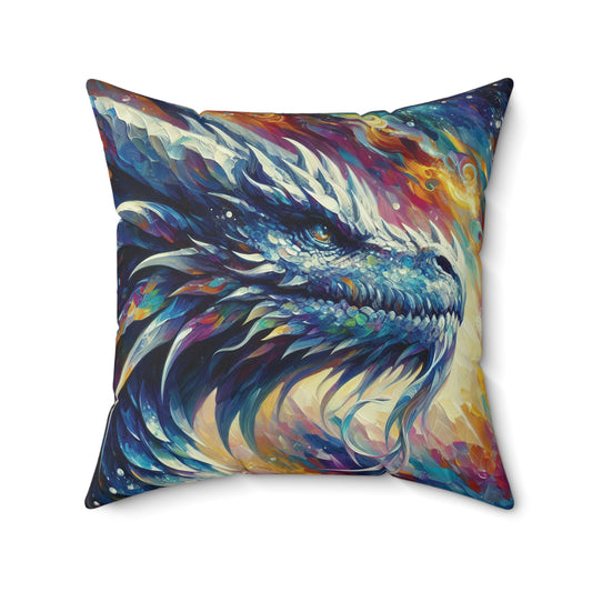 Opal Dragon - Square Pillow