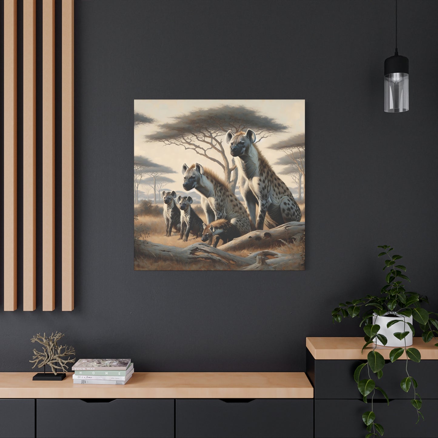 Hyena Family Canvas Art Print