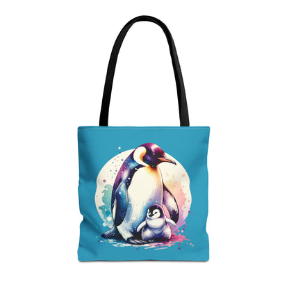 Penguin and Baby Tote Bag