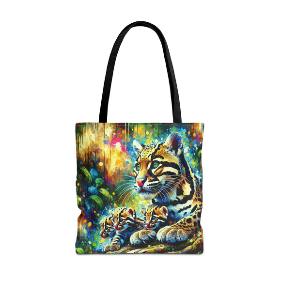 Clouded Leopard with Cubs - Tote Bag
