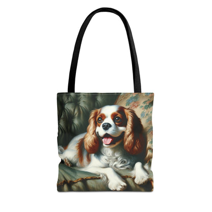 Cavalier King Charles Spaniel on Sofa - Tote Bag