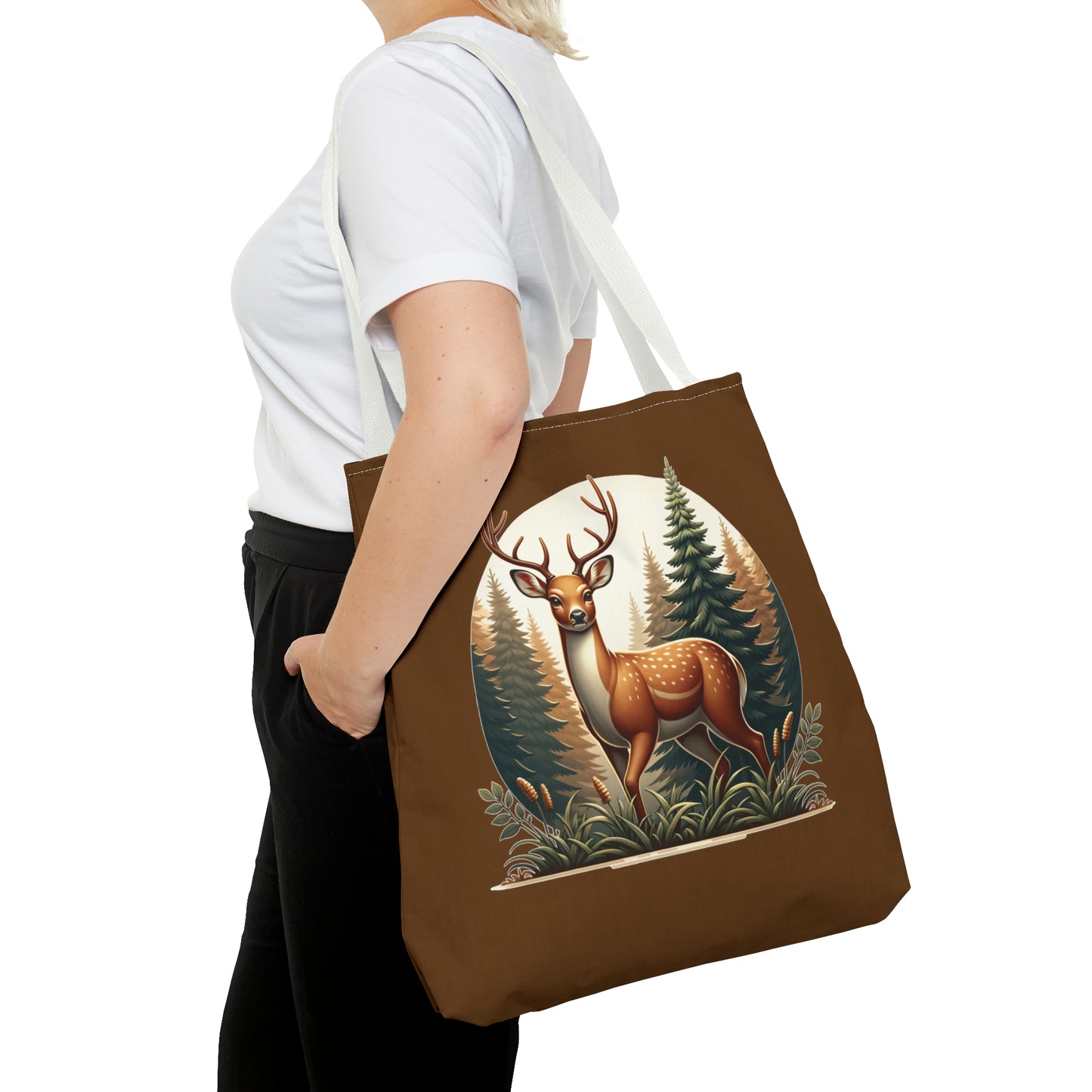 Buck in Forest - Tote Bag