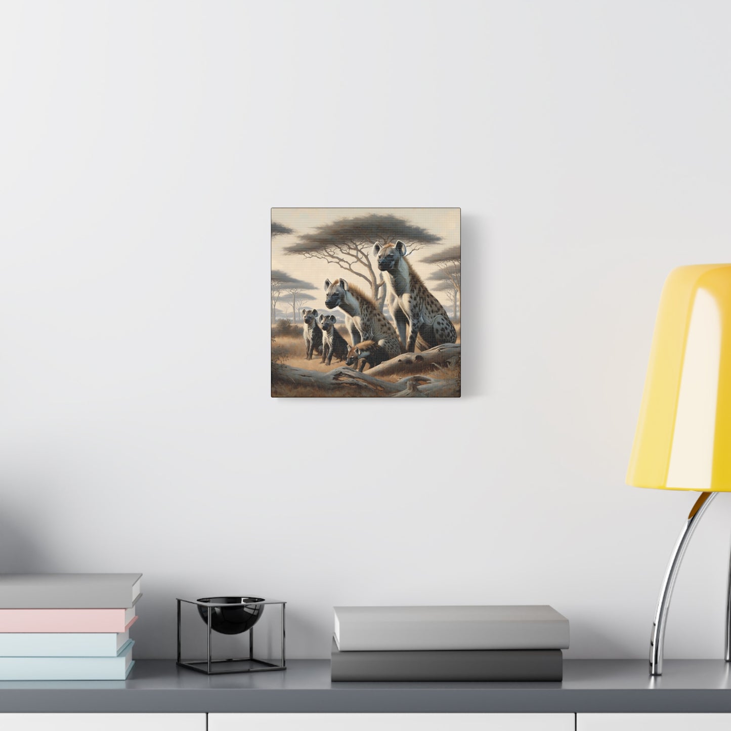 Hyena Family Canvas Art Print
