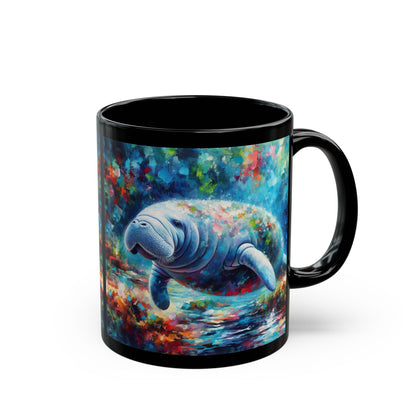 Manatee Garden - Black Mug (11oz, 15oz)
