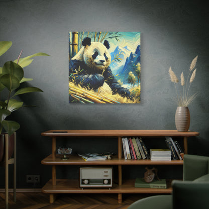 Canvas Wall Art - Giant Panda in Bamboo Forest, Contemporary Impressionist Style Print