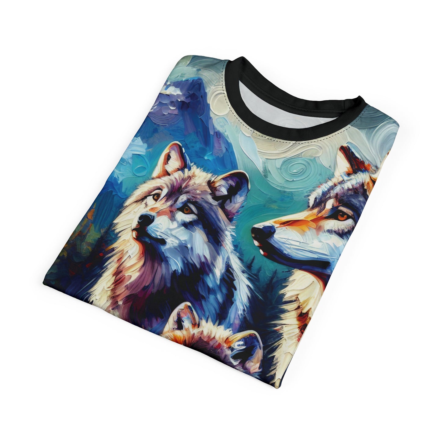 Gray Wolf Family Unisex Cut & Sew All Over Print Tee