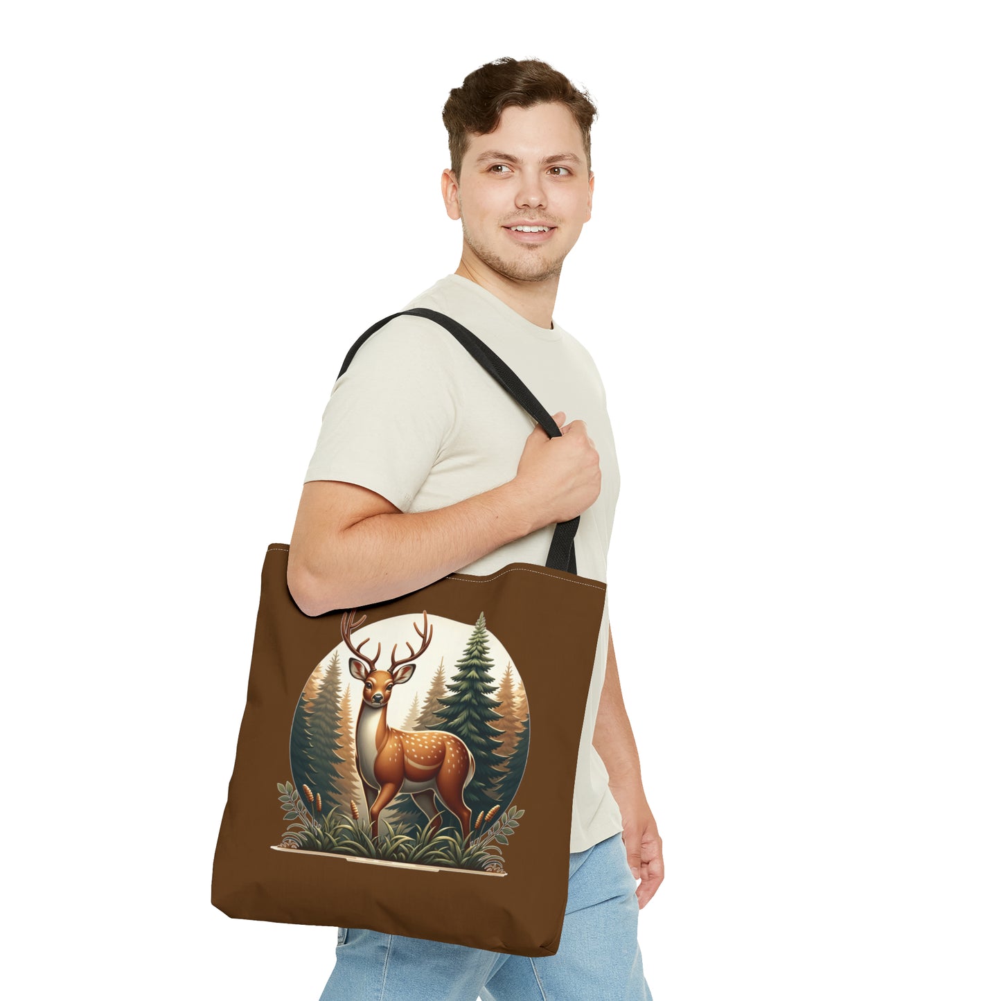 Buck in Forest - Tote Bag