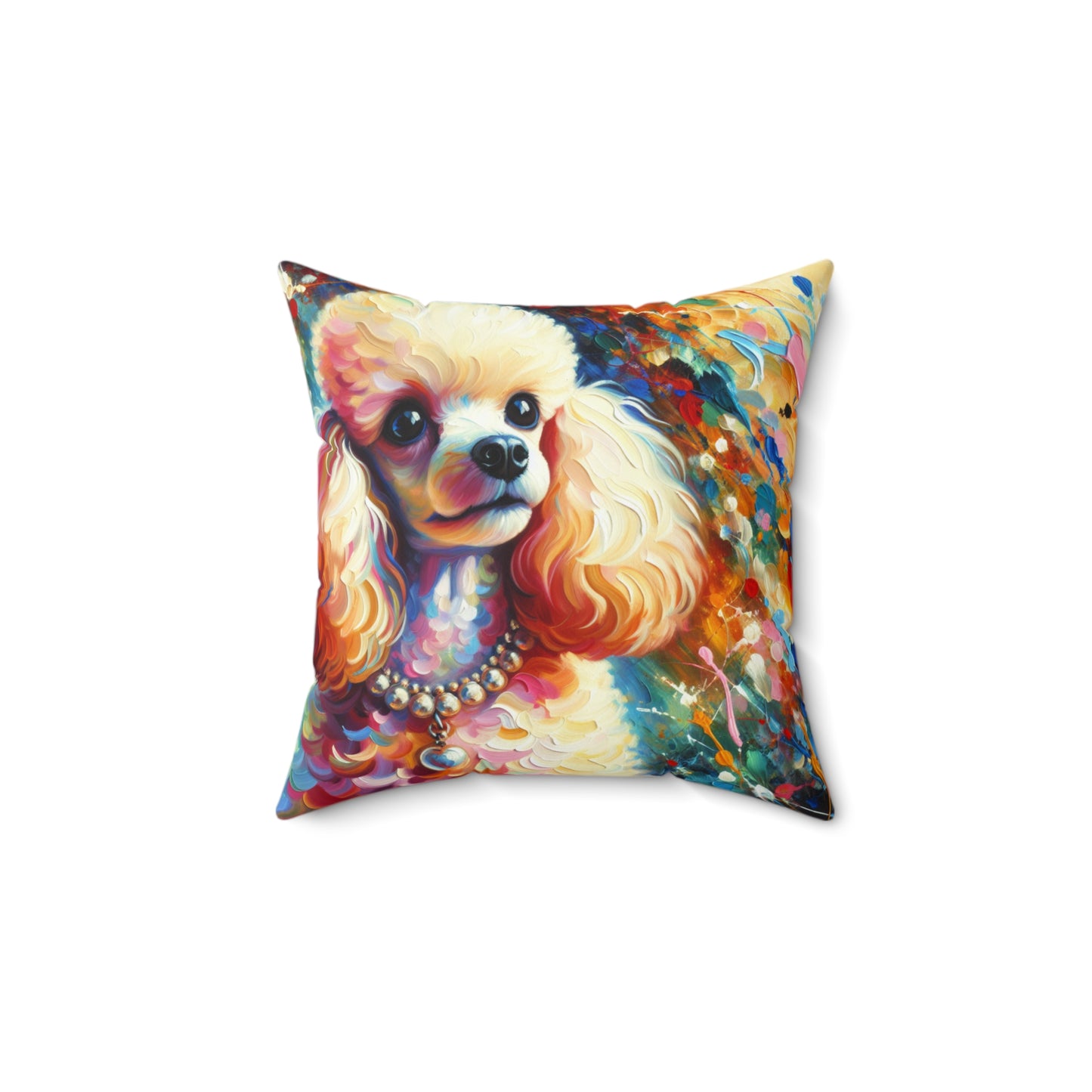 Cream Poodle - Square Pillows