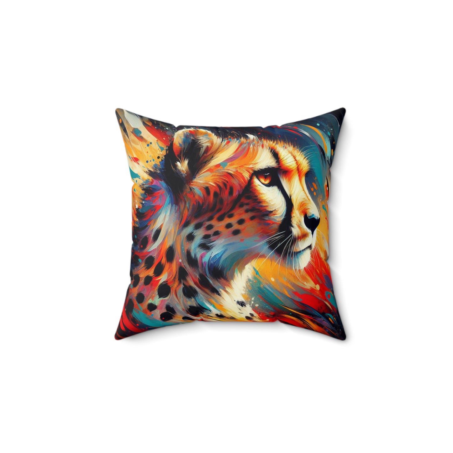 Cheetah Portrait - Square Pillow