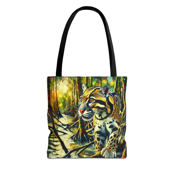 Clouded Leopard with Mangrove Trees - Tote Bag