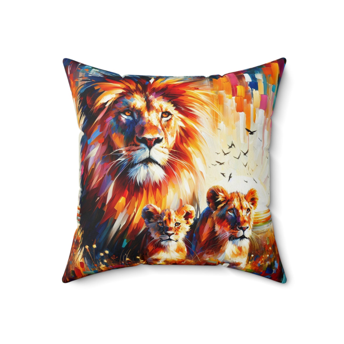 Lion Family - Square Pillow