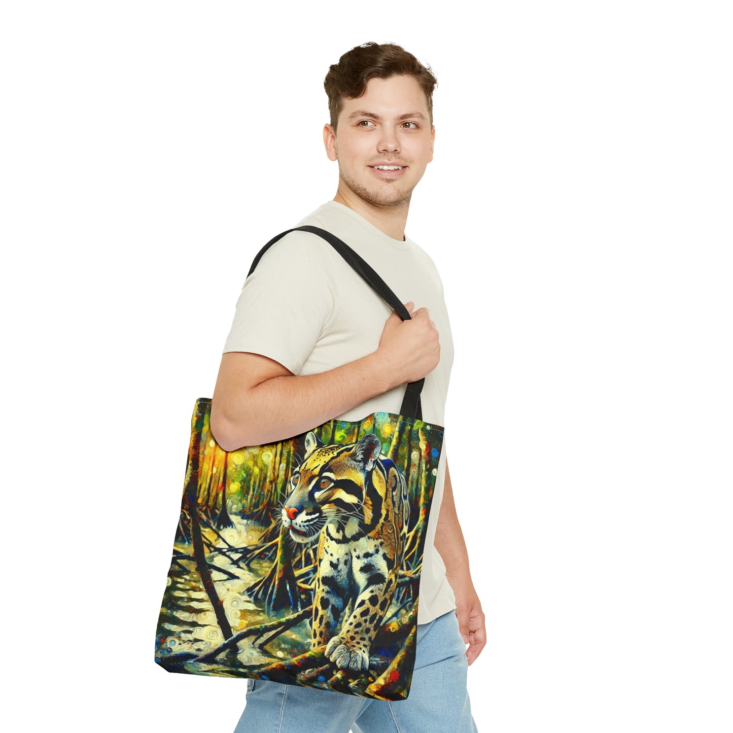 Clouded Leopard with Mangrove Trees - Tote Bag