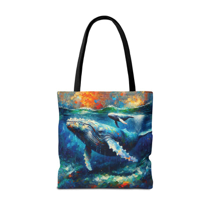 Humpback Whale and Calf - Tote Bag