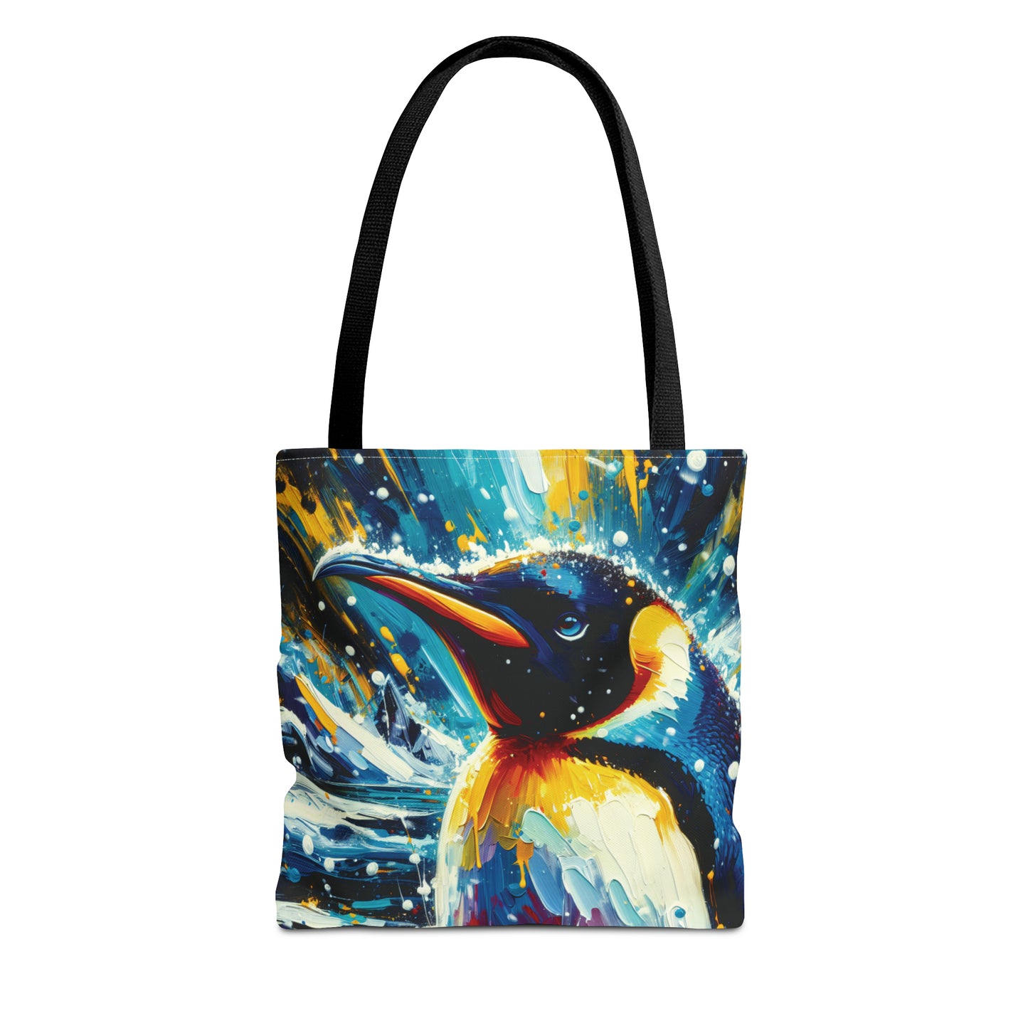 Emperor Penguin in Snowfall - Tote Bag