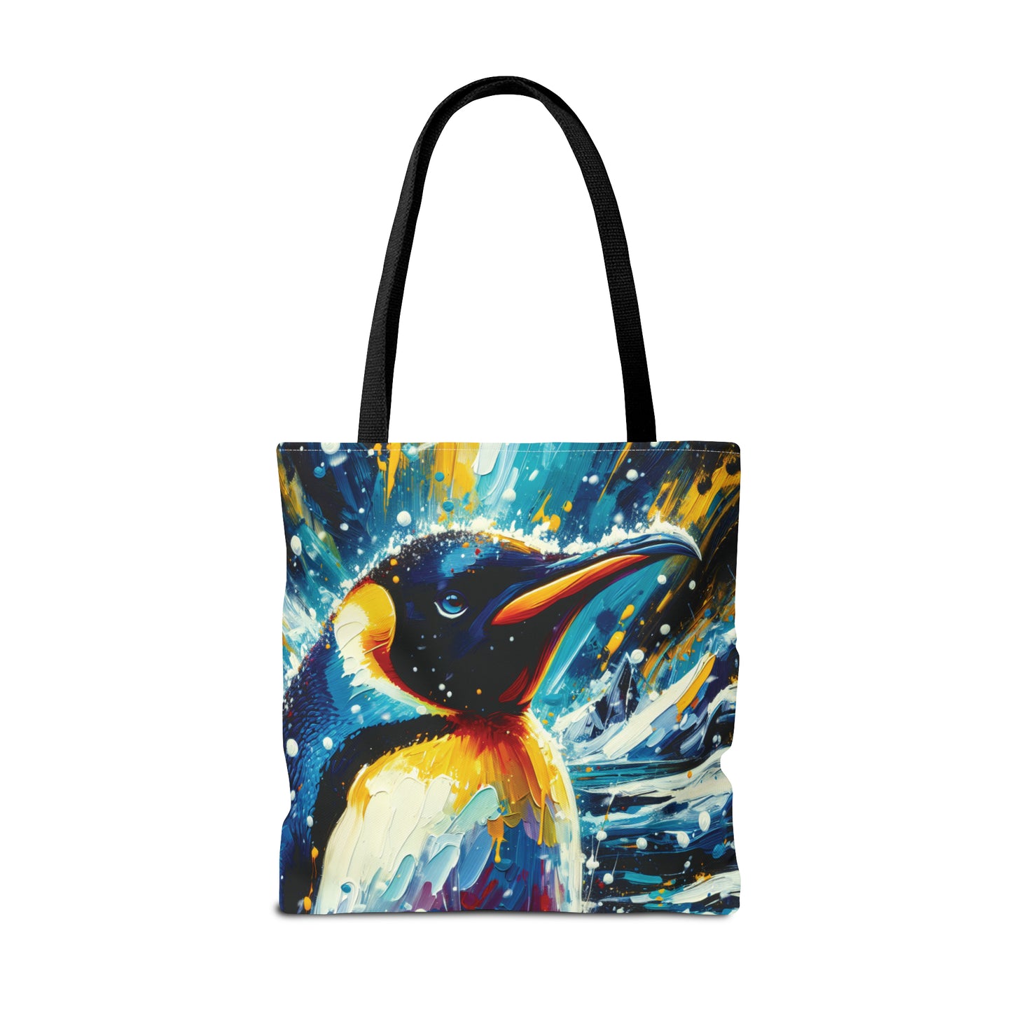 Emperor Penguin in Snowfall - Tote Bag