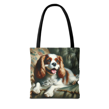 Cavalier King Charles Spaniel on Sofa - Tote Bag